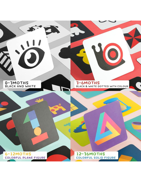 Tarjetas Flash de Estimulación Visual Richgv 0-36 Meses