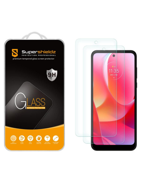 Protector de Pantalla Vidrio Templado Supershieldz para Moto G Play (2023) - 2 Piezas