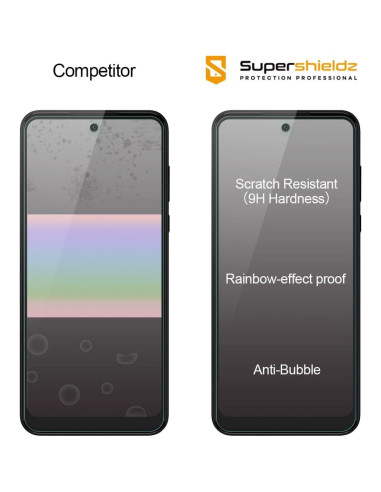 Protector de Pantalla Vidrio Templado Supershieldz para Moto G Play (2023) - 2 Piezas