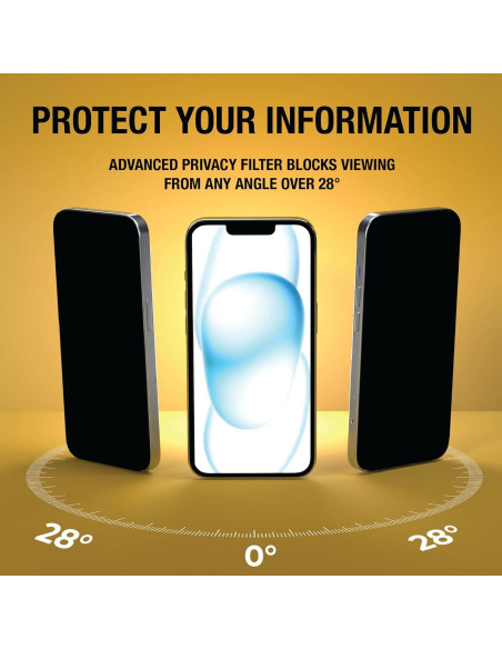 Protector de Pantalla Privado DEWALT para iPhone 15 Pro 9H Protector de Pantalla Privado DEWALT para iPhone 15 Pro 9H