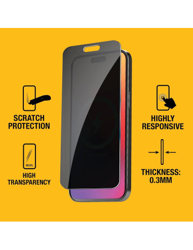Protector de Pantalla Privado DEWALT para iPhone 15 Pro 9H