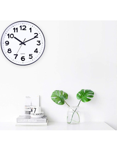 Reloj de Pared Silencioso 30 cm 2 Piezas Foraineam