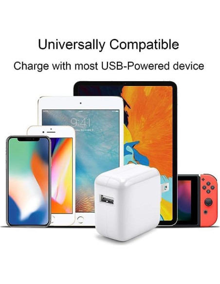 Cargador Rápido USB-C 20W Novobit para iPad y iPhone