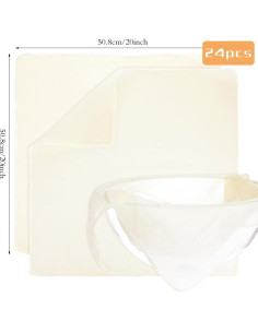 24 Piezas Tela de Queso 50x50 cm Algodón Sin Blanquear 2