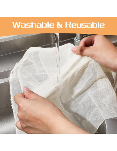 24 Piezas Tela de Queso 50x50 cm Algodón Sin Blanquear