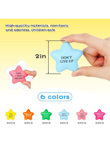 Pelotas de Estrés Motivacionales LOVESTOWN 24PCS 5cm