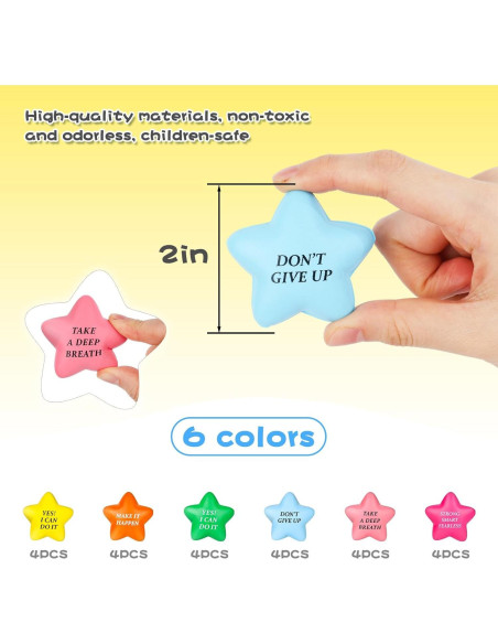 Pelotas de Estrés Motivacionales LOVESTOWN 24PCS 5cm