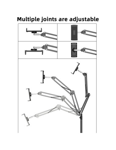 Soporte de Piso para Tableta VOLTIFYMAX Ajustable 75-140 cm