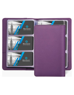 Organizador de Tarjetas de Negocios MaxGear, 240 Tarjetas, Púrpura