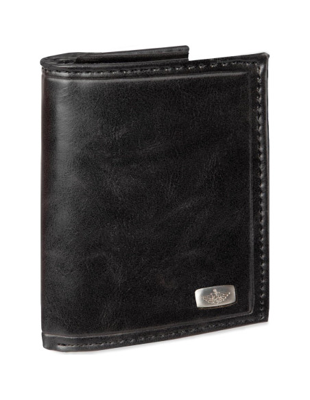 Billetera Trifold Dockers Hombre Cuero Negro RFID 12 Tarjetas