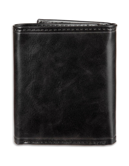 Billetera Trifold Dockers Hombre Cuero Negro RFID 12 Tarjetas