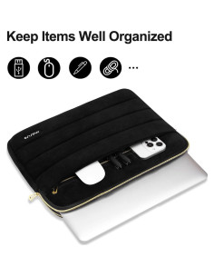 Funda para Laptop 13.3" MOSISO Negra Ultra Suave con Bolsa 2