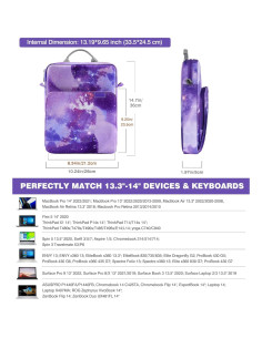 Funda para Laptop MoKo 13.3-14" Impermeable Cielo Estrellado 2