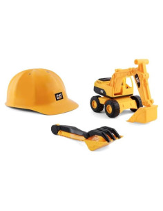 Set de Arena CAT Excavadora + Camión + Herramientas 3+
