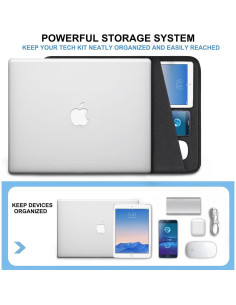 Funda para Laptop 13.3" Naukay Negra Impermeable y Protectora 2