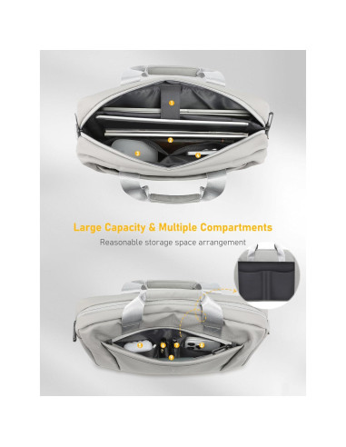 Bolsa de Hombro para Laptop GAOCHY 15-16 Pulgadas Gris