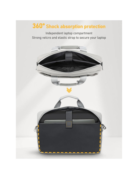 Bolsa de Hombro para Laptop GAOCHY 15-16 Pulgadas Gris