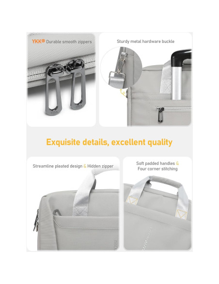 Bolsa de Hombro para Laptop GAOCHY 15-16 Pulgadas Gris