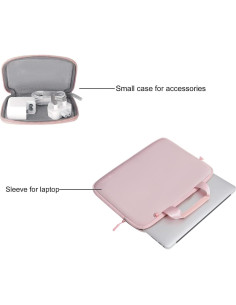 Funda para Laptop MOSISO 13.3" Rosa Neopreno con Asa 2