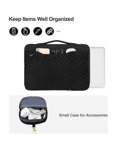 Funda Protectora para Laptop MOSISO 13.3" Negra Acolchada 2