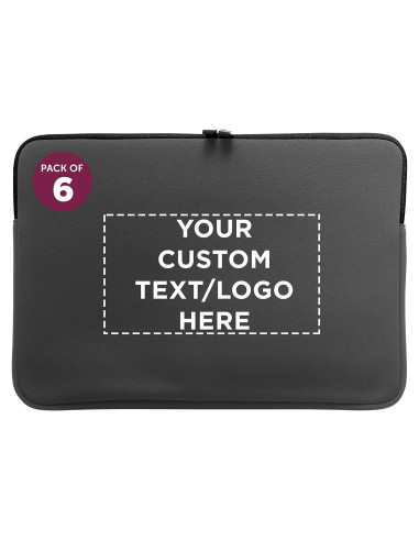 6 Fundas de Neopreno para Laptop Personalizables - Gris Oscuro