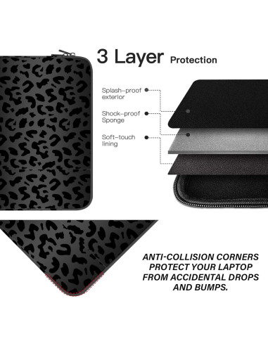Bolsa para Laptop 15.6-16" GABraden Leopardo Negro