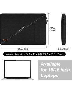 Funda para Laptop ARVOK 15-15.6" Resistente al Agua Negra 2