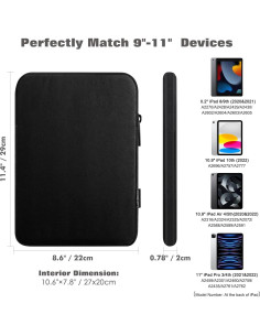 Funda para Tabletas MoKo 9-11 Pulgadas Negra - Protección y Estilo 2