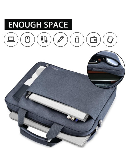 Funda para Laptop Ferkurn 15.6" Gris - Bolsa Unisex con Correa