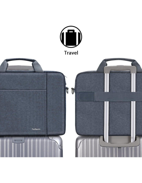 Funda para Laptop Ferkurn 15.6" Gris - Bolsa Unisex con Correa