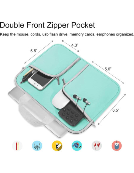 Funda para Laptop HESTECH 11.6" Neopreno Verde Menta