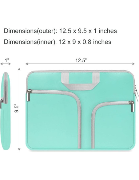 Funda para Laptop HESTECH 11.6" Neopreno Verde Menta