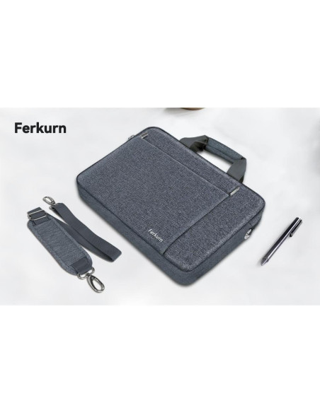 Funda para Laptop Ferkurn 15.6" Gris - Bolsa Unisex con Correa
