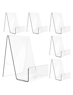 Paquete de 6 Soportes de Libro Acrílico Aredpoook 10cm