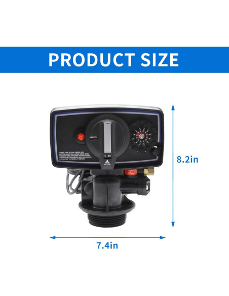 Válvula de Ablandador de Agua MDEOOSKY 22-28 cm Rosca Fina