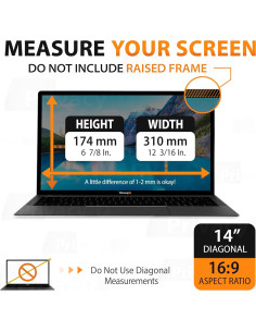 Filtro de Privacidad IQ 14" Antirreflejo 16:9 (2 Paquete) 2