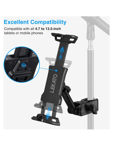 Soporte de Tableta LEKATO Ajustable para Teléfonos y Tablets 4.7-13.5"