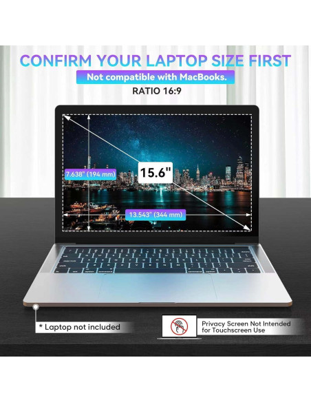 Filtro de Privacidad para Laptop 15.6" Pokhon Anti-Reflejo