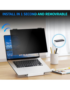 Filtro de Pantalla de Privacidad GUDTEKE 14" Anti Reflejo HD 2