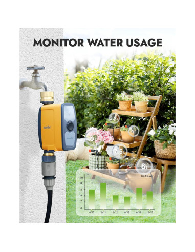 Temporizador de Agua WiFi RAINPOINT con Control APP y Clima