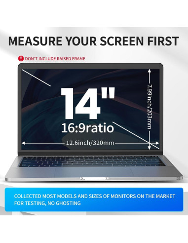 Filtro de Pantalla de Privacidad GUDTEKE 14" Anti Reflejo HD
