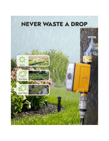 Temporizador de Agua WiFi RAINPOINT con Control APP y Clima