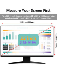 Protector de Pantalla de Privacidad MCKJ 22" Antiluz Azul 2