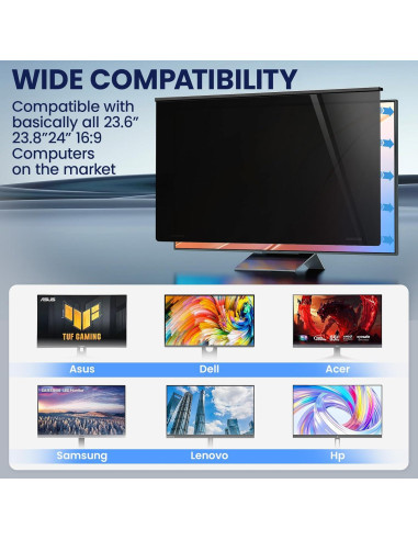 Pantalla de Privacidad Magnética PJOVORY 27" 16:9 Filtro Luz Azul