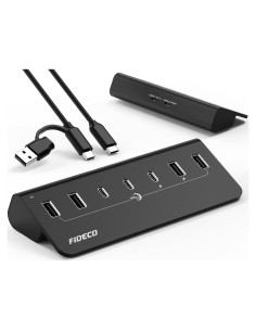 Hub USB 3.2 FIDECO de 7 Puertos con Carga BC1.2