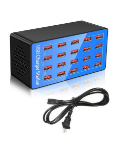 Estación de Carga USB MaxLax 20 Puertos 100W Cargador Multi-USB