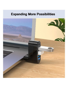 Hub USB 3.0 TIEDXIOY 4 Puertos + USB C Rotativo - Paquete de 2 2