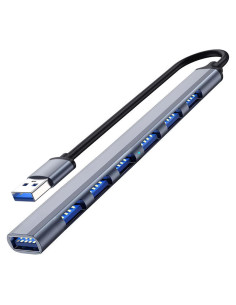 Hub USB 3.0 7 Puertos TIEDXIOY Aluminio para Laptop y PC