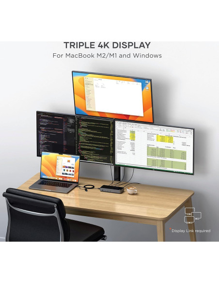 Estación de Acoplamiento Triple 4K Satechi USB-C 100W