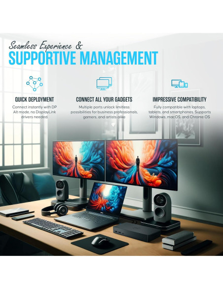 Estación de Acoplamiento Universal Dell UD22 USB-C 10 Puertos 4K